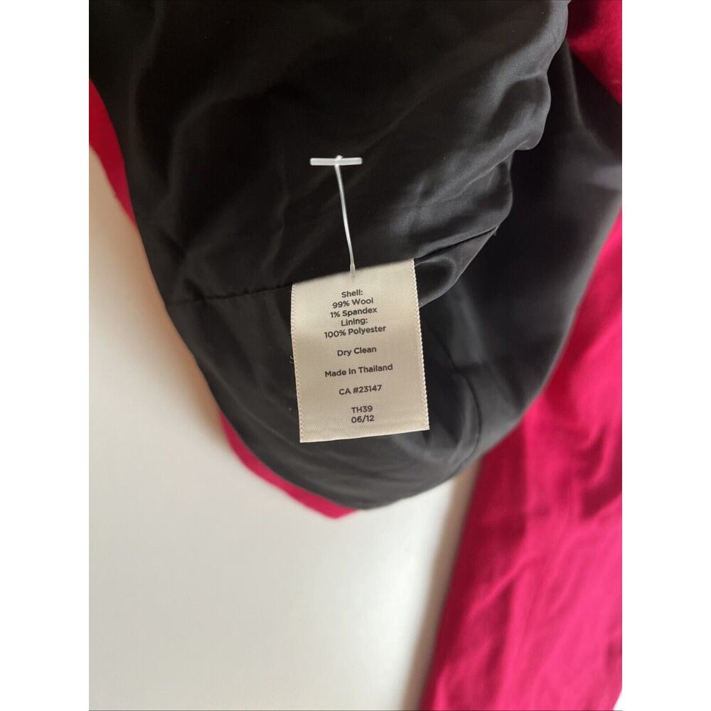 NEW Talbots Marzotto Blazer Size 8 Pink Black Velvet Lapel Pockets 99% Wool - Picture 5 of 14